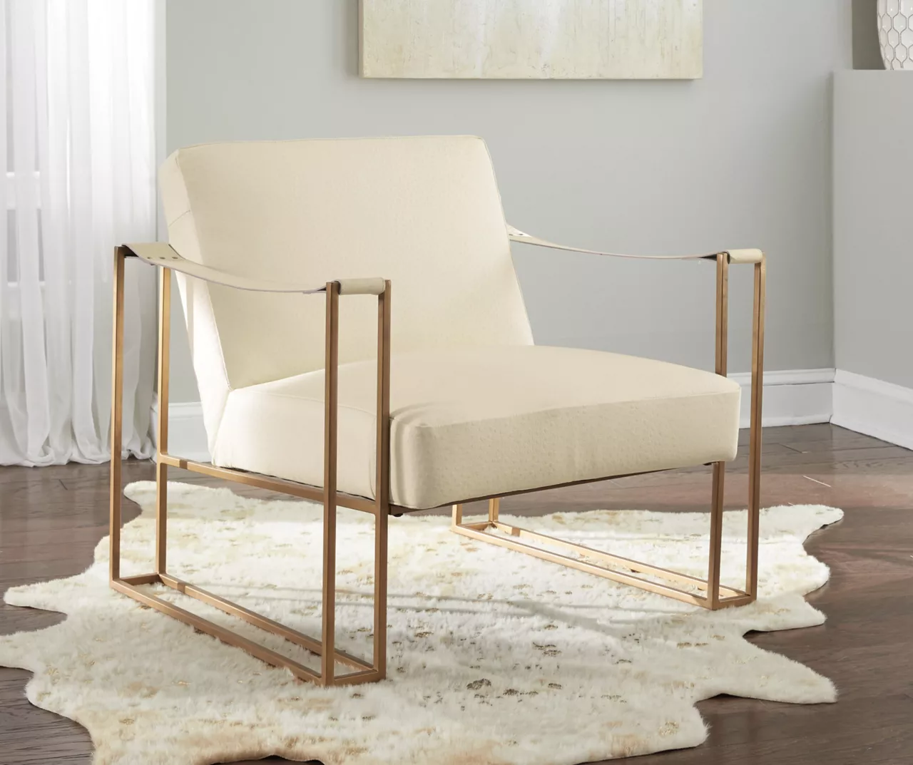 Kleemore Ostrich Embossed Leather Accent Chair 4 Kleemore Ostrich Embossed Leather Accent Chair - Image 2