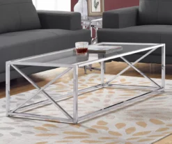 Monarch Glass & Metal Coffee Table 15 Monarch Glass & Metal Coffee Table -COSCO Store 810542388 1