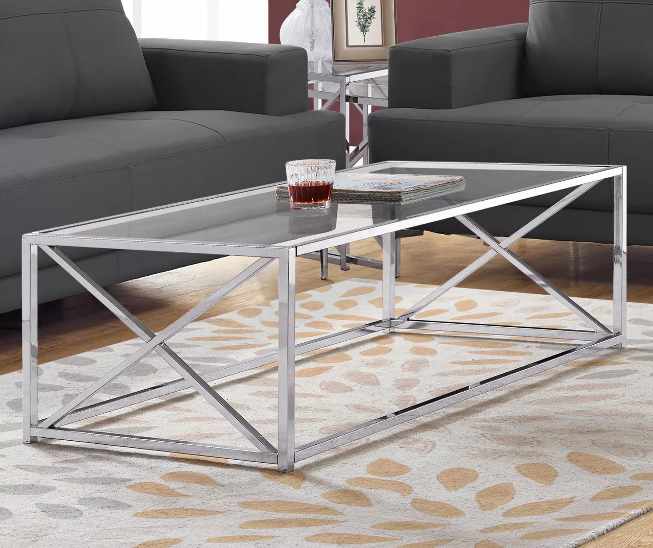 Monarch Glass & Metal Coffee Table 8 Monarch Glass & Metal Coffee Table - Image 6