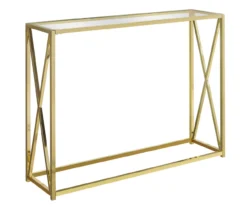 Monarch Glass & Metal Accent Table