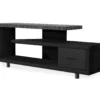 60" Black & Gray Top TV Stand -COSCO Store 810542411 2