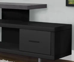 60" Black & Gray Top TV Stand -COSCO Store 810542411 3