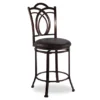 Dakota Coffee Brown Metal Faux Leather Upholstered Counter Stool -COSCO Store 810543039 1
