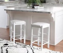 Bay Faux Leather & Wood Counter Stools, 2-Pack -COSCO Store 810543048 2