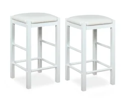 Bay Faux Leather & Wood Counter Stools, 2-Pack -COSCO Store 810543048 4