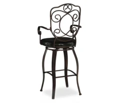 Nate Bronze Faux Leather Upholstered Crested Back Bar Stool 7 Nate Bronze Faux Leather Upholstered Crested Back Bar Stool -COSCO Store 810543050 4