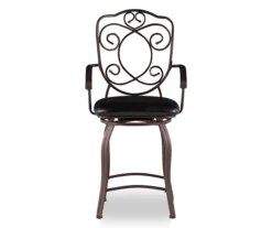 Nate Bronze Faux Leather Upholstered Crested Back Counter Stool -COSCO Store 810543051 3