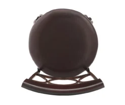 Memphis Black Metal & Brown Faux Leather Circle Back Counter Stool -COSCO Store 810543053 A4 6