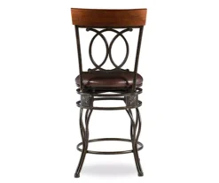 Kelley Brown & Matte Bronze Metal Ox Back Swivel Bar Stool 9 Kelley Brown & Matte Bronze Metal Ox Back Swivel Bar Stool -COSCO Store 810543056 5