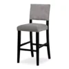 Marianna Dark Gray Washed Upholstered Velvet Bar Stool -COSCO Store 810543063 1