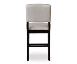 Trevor Dove Gray & Black Faux Leather Upholstered Counter Stool -COSCO Store 810543086 5