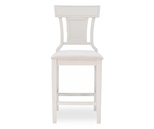 Rider Whitewash Upholstered Wood Counter Stool 5 Rider Whitewash Upholstered Wood Counter Stool - Image 3