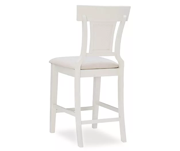 Rider Whitewash Upholstered Wood Counter Stool 7 Rider Whitewash Upholstered Wood Counter Stool - Image 5