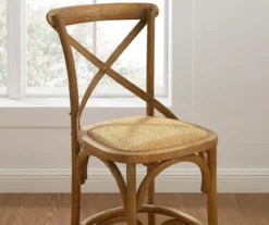 Everlie Gray Wash Curved Wood Padded Counter Stool -COSCO Store 810543093 A0 10