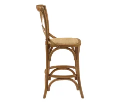 Everlie Gray Wash Curved Wood Padded Counter Stool -COSCO Store 810543093 A1 3