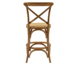 Everlie Gray Wash Curved Wood Padded Counter Stool -COSCO Store 810543093 A2 5