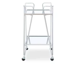Hampton Silver 2-Shelf Rolling Steel Bar Cart -COSCO Store 810543098 4