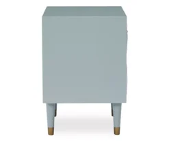 Urban Fresh Gray & Gold 2-Drawer Textured Geometric Nightstand -COSCO Store 810543104 4
