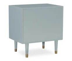 Urban Fresh Gray & Gold 2-Drawer Textured Geometric Nightstand -COSCO Store 810543104 5