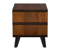 Manhattan Walnut 2-Drawer Mid-Century Wood Nightstand 20 Manhattan Walnut 2-Drawer Mid-Century Wood Nightstand -COSCO Store 810543109 A1 3