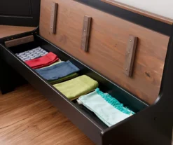 Atrium Black & Pecan 3-Piece Wooden Breakfast Nook Set -COSCO Store 810543121 B8