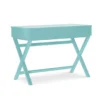 Kari Turquoise Lift-Top Campaign Desk