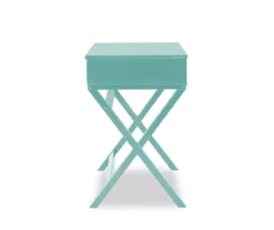 Kari Turquoise Lift-Top Campaign Desk -COSCO Store 810543172 4