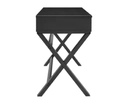 Kari Black 2-Drawer Campaign Desk -COSCO Store 810543190 5