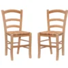 Bordeaux Natural Handwoven Ladder Back Side Chairs, 2-Pack -COSCO Store 810543191 A0 1