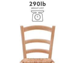 Bordeaux Natural Handwoven Ladder Back Side Chairs, 2-Pack -COSCO Store 810543191 A0 10