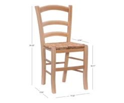 Bordeaux Natural Handwoven Ladder Back Side Chairs, 2-Pack -COSCO Store 810543191 D8 12