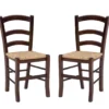 Bordeaux Walnut Handwoven Ladder Back Side Chairs, 2-Pack 1 Bordeaux Walnut Handwoven Ladder Back Side Chairs, 2-Pack -COSCO Store 810543200 A0 1