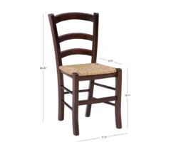 Bordeaux Walnut Handwoven Ladder Back Side Chairs, 2-Pack -COSCO Store 810543200 A7