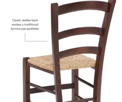 Bordeaux Walnut Handwoven Ladder Back Side Chairs, 2-Pack -COSCO Store 810543200 A8 2