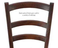 Bordeaux Walnut Handwoven Ladder Back Side Chairs, 2-Pack -COSCO Store 810543200 A8 3