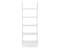 Boston White Wood 5-Shelf Ladder Bookcase -COSCO Store 810543215 3