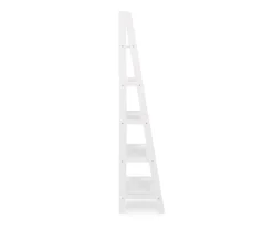 Boston White Wood 5-Shelf Ladder Bookcase -COSCO Store 810543215 5