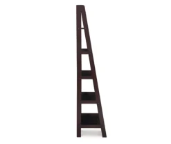 Boston Espresso 5-Shelf Wooden Ladder Bookcase -COSCO Store 810543223 5