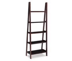 Boston Espresso 5-Shelf Wooden Ladder Bookcase -COSCO Store 810543223 A0 1