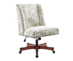 Austin Brown Linen Cow Print Office Chair