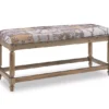 Gray Moroccan Tapestry Upholstered Rustic Driftwood Bench -COSCO Store 810543274 1