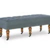 Claire Linen Upholstered Rolling Bench -COSCO Store 810543278 1