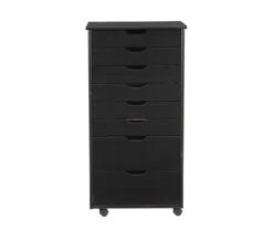 Craft Mate Black Wood 8-Drawer Rolling Storage Cart -COSCO Store 810543294 3