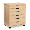 Craft Mate Wide Natural 6-Drawer Rolling Storage Cart -COSCO Store 810543296 1