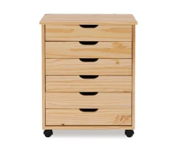 Craft Mate Wide Natural 6-Drawer Rolling Storage Cart -COSCO Store 810543296 3