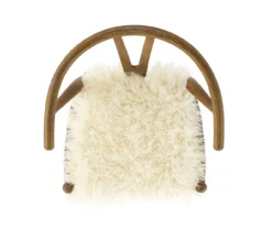 Emmitt Gray & Brown Faux Fur Wishbone Chair 21 Emmitt Gray & Brown Faux Fur Wishbone Chair -COSCO Store 810543298 A4 6