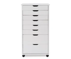Craft Mate White Wood 8-Drawer Rolling Storage Cart -COSCO Store 810543299 3