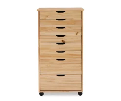 Craft Mate Natural Wood 8-Drawer Rolling Storage Cart -COSCO Store 810543300 3