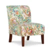 Danna Multicolor Upholstered Paisley Curved Back Slipper Chair -COSCO Store 810543301 1