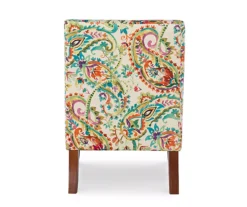 Danna Multicolor Upholstered Paisley Curved Back Slipper Chair -COSCO Store 810543301 5